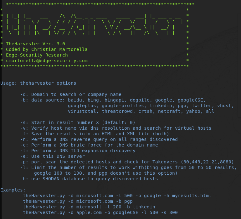 theHarvester For Open Source Recon